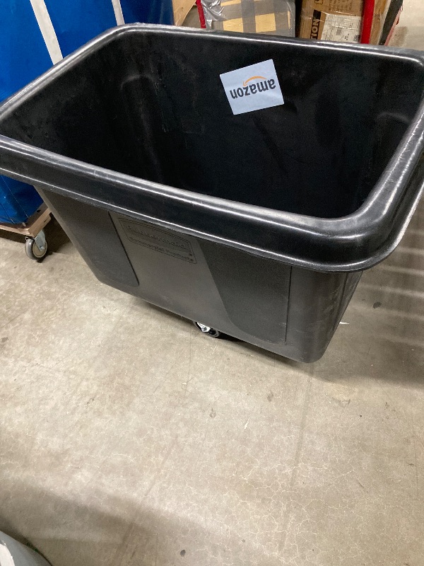 Photo 1 of ***SOME SCUFFS/SCRATCHES, NOT IN BOX /NO LID***Rubbermaid Cube Truck - 26X38x28-1/8 - Black - Black