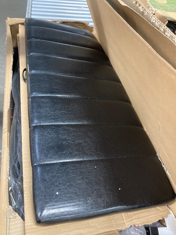 Photo 1 of ****Missing parts***LoVinson Full Size Bed Frame with Headboard & Star Projector, Metal Upholstered Bed Frame with Charging Station, Heavy Duty Bedframe with Storage Ottoman, Noise-Free, No Box Spring Needed, Black