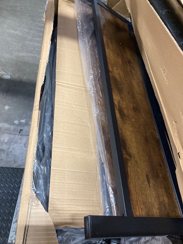 Photo 1 of ****Missing parts***LoVinson Full Size Bed Frame with Headboard & Star Projector, Metal Upholstered Bed Frame with Charging Station, Heavy Duty Bedframe with Storage Ottoman, Noise-Free, No Box Spring Needed, Black