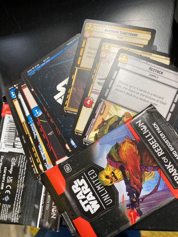 Photo 1 of ***DAMAGED, OPEN - SELLING AS IS***
Star Wars: Unlimited TCG Spark of Rebellion Booster Display (Set of 24 Booster Packs) - Trading Card Game for Kids & Adults, Ages 12+, 2+ Players, 20 Min Playtime, Made by Fantasy Flight Games