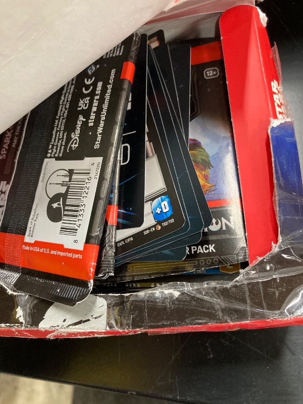 Photo 1 of ***DAMAGED, OPEN - SELLING AS IS***
Star Wars: Unlimited TCG Spark of Rebellion Booster Display (Set of 24 Booster Packs) - Trading Card Game for Kids & Adults, Ages 12+, 2+ Players, 20 Min Playtime, Made by Fantasy Flight Games