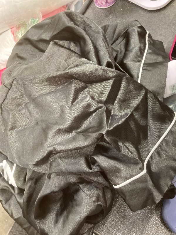 Photo 1 of 1 set Jecery His and Hers Pajamas Sets Matching Pajamas for Couples Satin Button Pjs Short Sleeve Sleepwear for Women Men(Men,XX-Large,Black Everything)