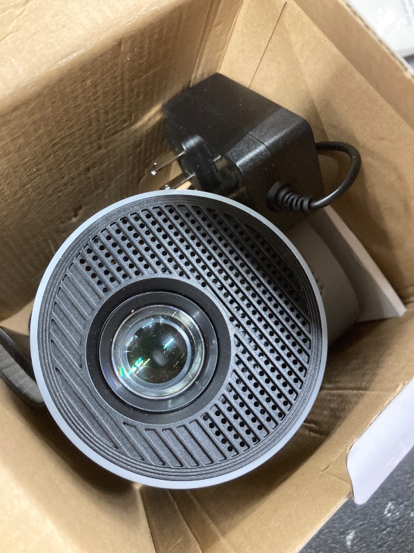 Photo 1 of ?Electric Focus?Magcubic Mini Projector 4K Support, Smart Projector with WiFi 6 and Bluetooth 5.4, 5W Soundbase Speaker, 180° Rotation, Portable Proyector for Home Theater HY300 Ultra (Grey)