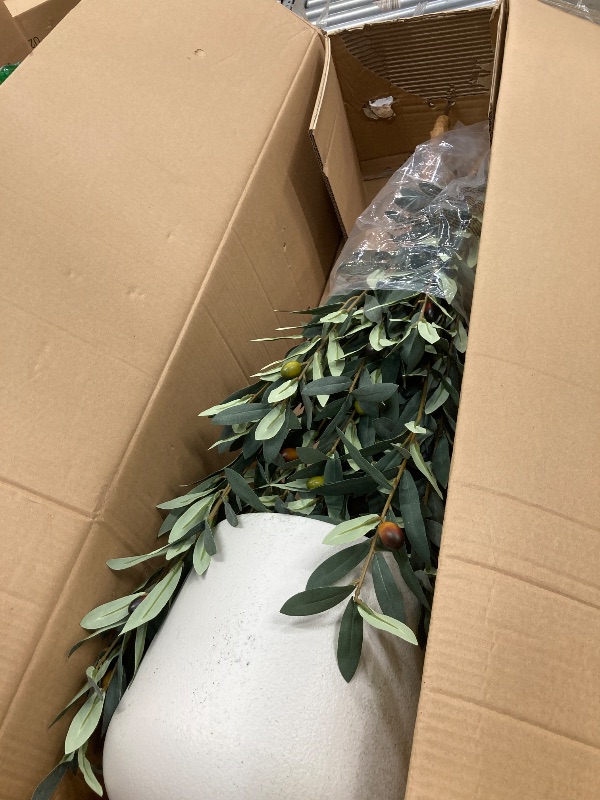 Photo 1 of **REFERENCE  IMAGE**Realead 7FT Olive Trees Artificial Indoor - Tall Faux Olive Tree 7 Feet with Realistic Leaves and Natural Wood Trunk - Potted Fake Olive Tree for Modern Home Office Living Room Floor Decor Indoor