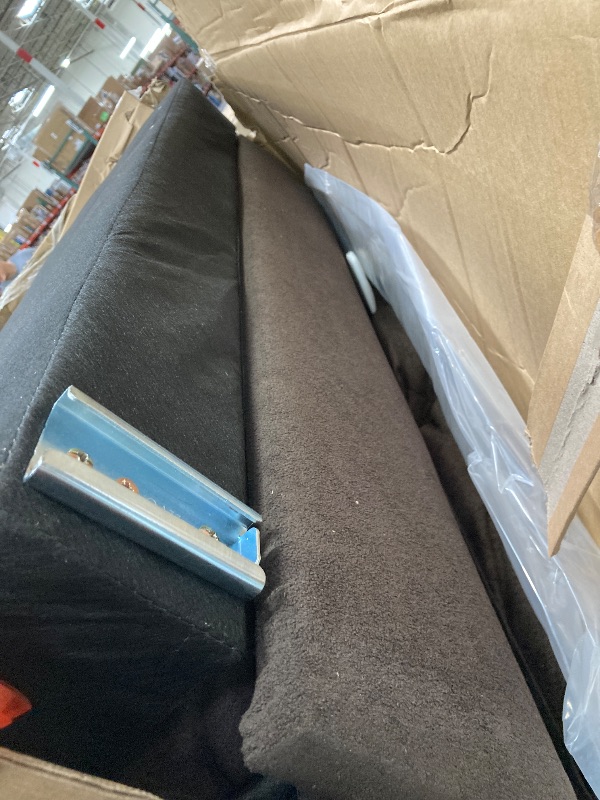 Photo 1 of **missing parts**83" Sofa Couch for Living Room,Comfy Teddy Fleece Loveseat Sofa,Extra Deep Seat Couches ,Neche Tool-Free Setup Love Seat with 2 Pillows,Brown
