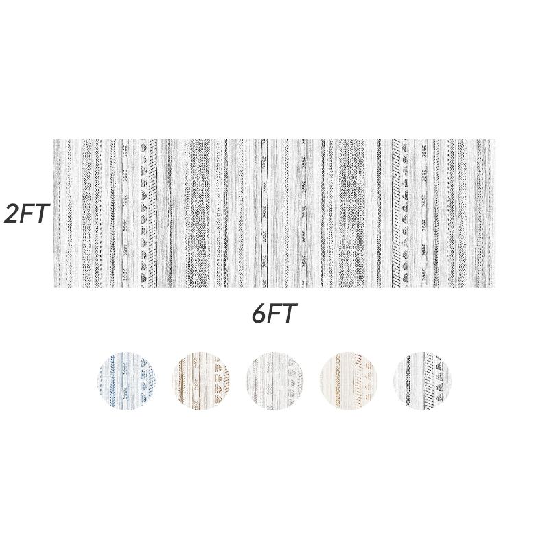Photo 1 of **pack of 2**VUNATE 2'x6' Boho Runner Rug Machine Washable Rug Modern Moroccan Soft Carpet Neutral Geometric Distressed Non-Slip Rubber Backing Hallway Runner Rug for Kitchen Entryway Bedroom Laundry Room Black