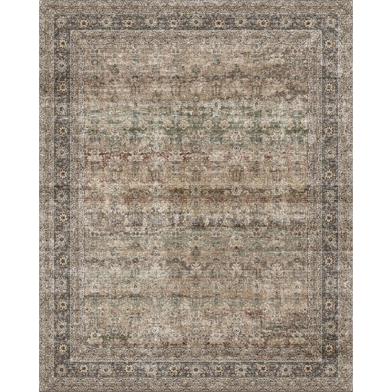 Photo 1 of **reference image*8BERTHMEER 6'x9' Washable Brown Area Rugs for Living Room Bedroom Kitchen Rugs Non Slip Vintage Traditional Dorm Office Dining Room Farmhouse Oriental Distressed Rugs