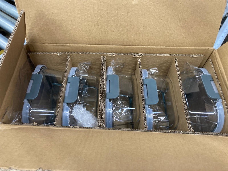 Photo 1 of [5-Pack,36 Oz]Glass Meal Prep Containers 2 Compartments Portion Control with Upgraded Snap Locking Lids Glass Food Storage Containers, Microwave, Oven, Freezer and Dishwasher (4.5 Cups)