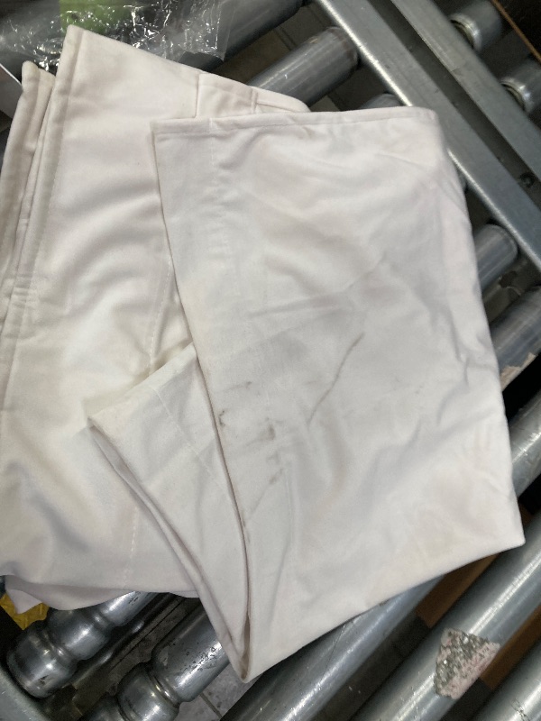 Photo 1 of **ONE PANEL HAS SPOTS-SEE PICSStangH Cream White Velvet Curtains-Luxury White Window Curtains 84 inches Long for Living Room Light Dimming Kids Drapes Thermal Insulated Home Decor for Bedroom/Backdrop, W52 x L84, 2 Panels, Adult