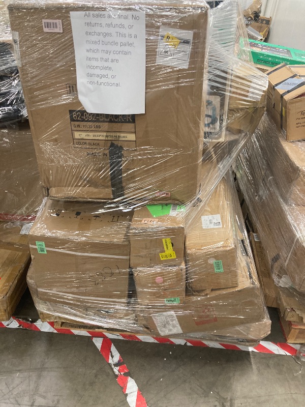 Photo 1 of ********no return no refund ********* pallet of different wooden items for example bed, mirrors, chairs, tables and much more returns are not accepted final sale