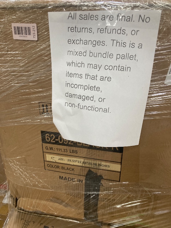 Photo 1 of ********no return no refund ********* pallet of different wooden items for example bed, mirrors, chairs, tables and much more returns are not accepted final sale