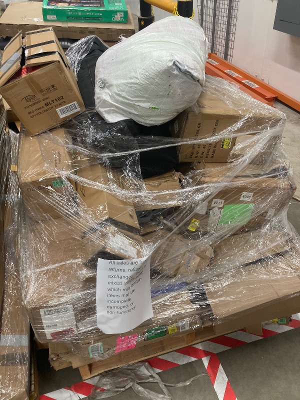 Photo 1 of ********no return no refund ********* pallet of different wooden items for example bed, mirrors, chairs, tables and much more returns are not accepted final sale
