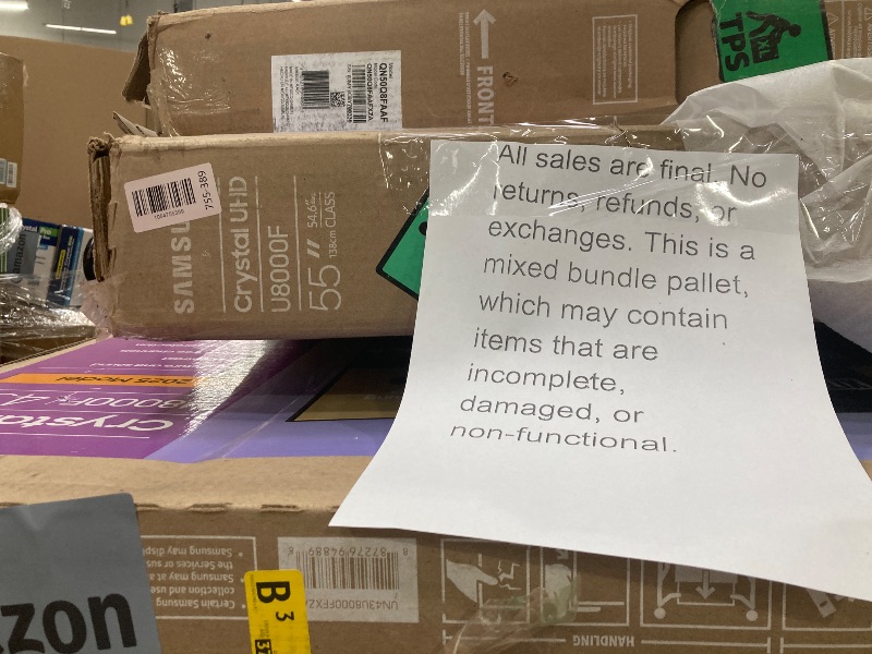 Photo 1 of ********No returns***No refund*******TV pallet doesn't work, only for parts of different brands and sizes. Some turn on, others don't. Broken screens, possibly missing cables and remote control. Returns not accepted. Final sale, approximate retail price o