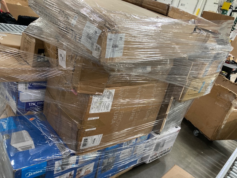 Photo 1 of ********no return no refund ********* pallet of different wooden items for example bed, mirrors, chairs, tables and much more returns are not accepted final sale