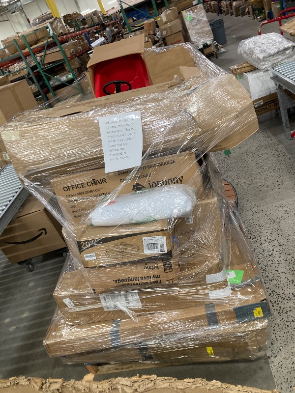 Photo 1 of ********no return no refund ********* pallet of different wooden items for example bed, mirrors, chairs, tables and much more returns are not accepted final sale