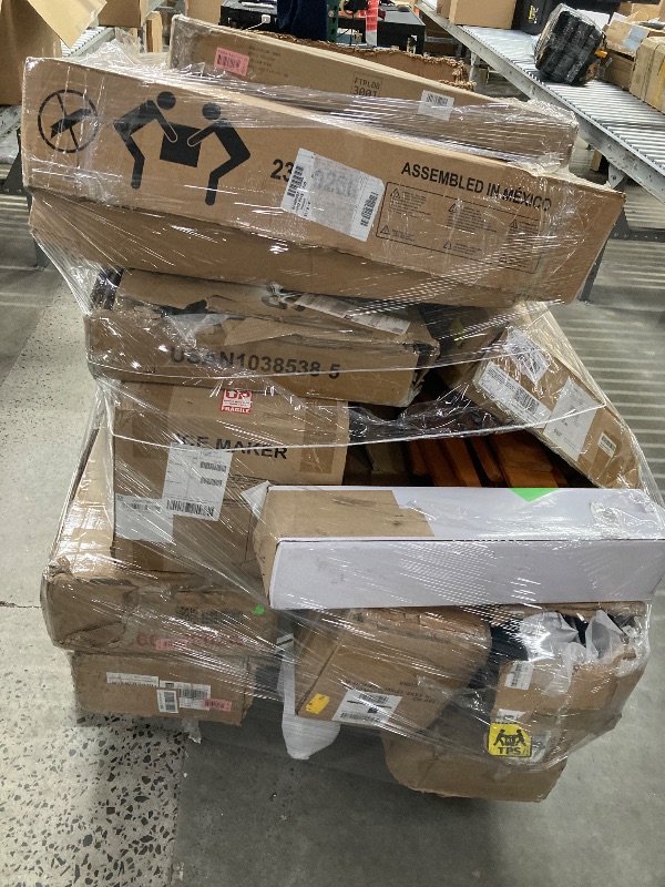 Photo 1 of ********no return no refund ********* pallet of different wooden items for example bed, mirrors, chairs, tables and much more returns are not accepted final sale