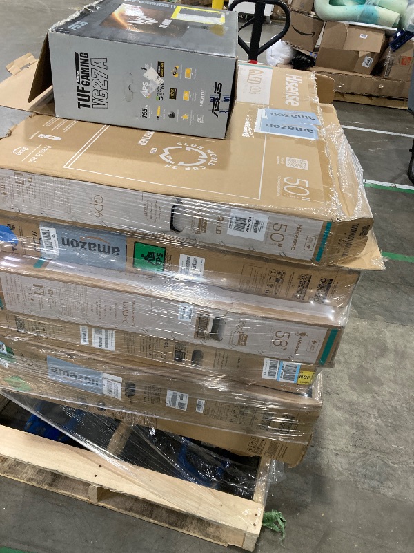 Photo 1 of ********No returns***No refund*******TV pallet doesn't work, only for parts of different brands and sizes. Some turn on, others don't. Broken screens, possibly missing cables and remote control. Returns not accepted. Final sale, approximate retail price o