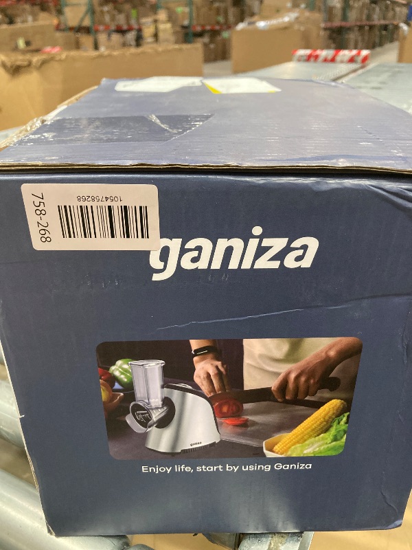 Photo 1 of **PARTS ONLY***Ganiza 5-in-1 Electric Cheese Grater for Kitchen, Max 250W Cheese Shredder, 5 Changeable Blades Salad Shooter, Slicer Electric for Cheese/Veggies/Salad with an Extra Zester grater