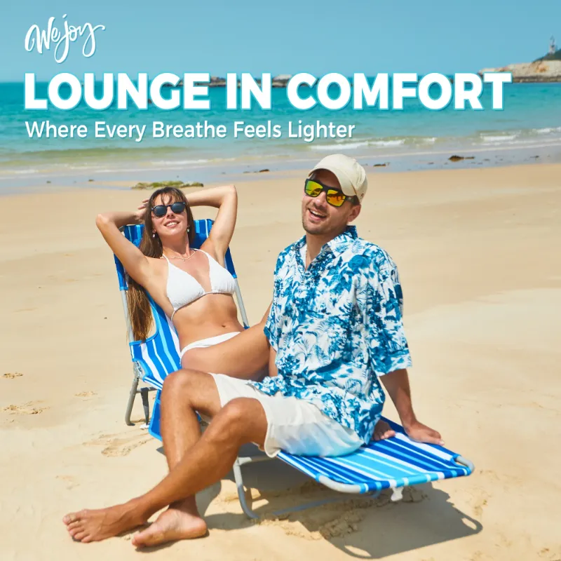 Photo 1 of #WEJOY Face Down Folding Chaise, 5-Position Adjustable Portable Tanning Chair with Face Arm Hole, Beach Lounge Chair with Removable Pillow, Folding Camping Cot Bed Lawn Camping Pool