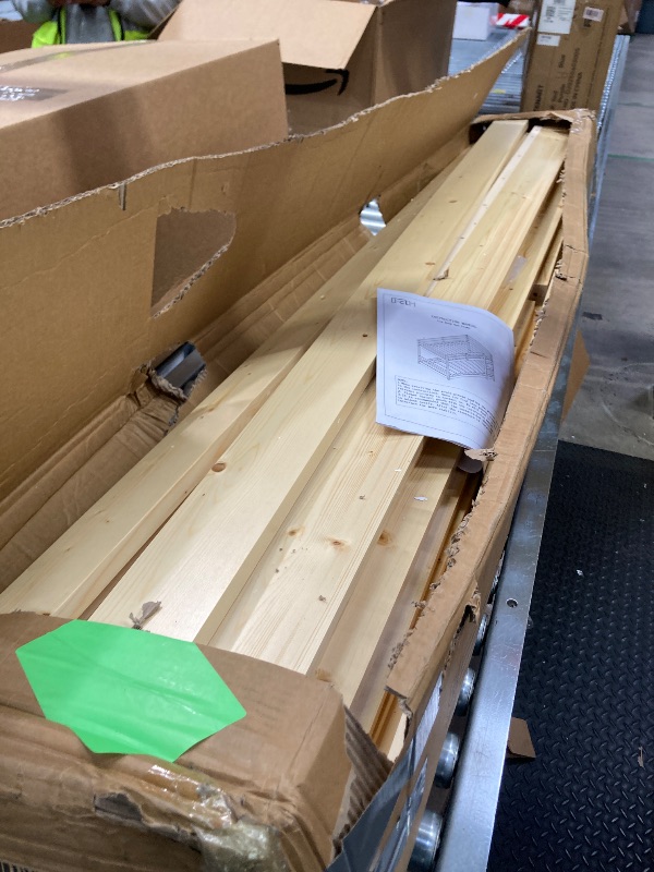 View 3 of ****IMAGE REFERENCE***LUKEEHOM Bunk Bed Twin Over Twin, Wood Low Profile Floor Twin Bunk Beds with Ladder Guardrails for Kids Boys and Girls, No Box Spring Needed