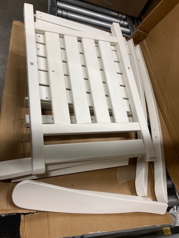 Photo 1 of ***the photo and description is only to the reference**Psilvam Oversized Outdoor Rocking Chair, with 21" Wide Seat and 32" Tall Backrest, Pre-Assembled with Most Components for Effortless Installation (Gray)