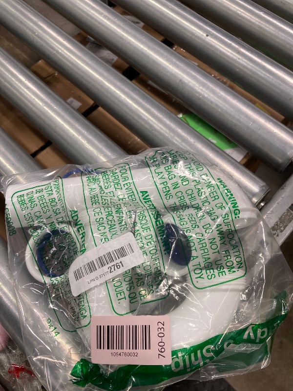 Photo 1 of (1 Pack) Yariwiz White P Trap 1 1/2 Inch for Bathroom Kitchen Sink Drain Pipe Tubular Kit with White Threaded Adapter and Blue TPE Washer KSD-001W