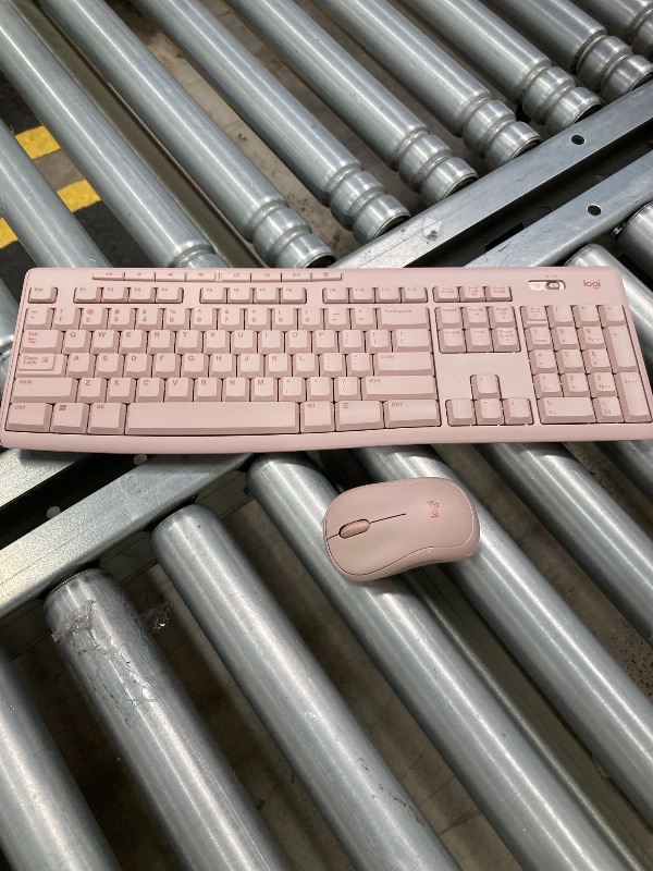 Photo 1 of ***(MISSING USB ADAPTER)***
Logitech MK270 Wireless Keyboard and Mouse Combo for Windows, 2.4 GHz, 8 Multimedia Keys, PC, Laptop, Wireless Keyboard Compact Mouse Combo - Rose