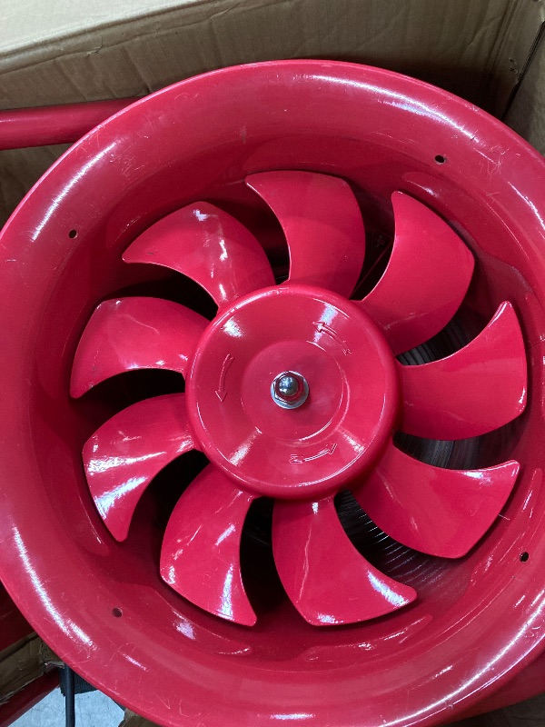 Photo 1 of ***(DAMAGED, SELLING AS IS ONLY -PARTS)*** 
iLiving - ILG8EF16EX Explosion Proof Utility High Velocity Blower, Fume Extractor, Portable Exhaust and Ventilator Fan, Air Ventilation with 4240 CFM, 3300 RPM (16 Inch)
