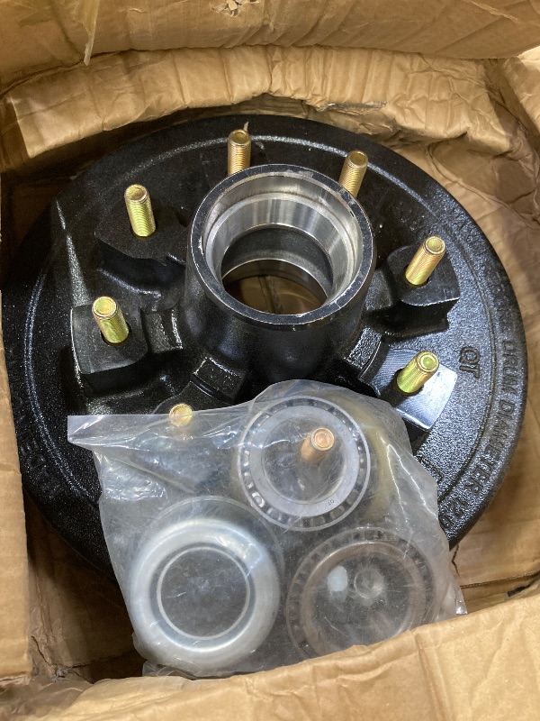 Photo 1 of 12"x 2" Trailer Brake Drum Kit 8 on 6.5" Replacement for 7000LBS Axle Hub Heavy Duty 8 Bolt Trailer Brake Hub Drum Assembly with 1/2"-20 Stud 25580, 14125A Drums 008-219-04-22004K