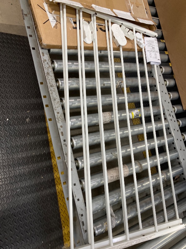 Photo 1 of *Bars Missing/Damaged* Regalo 2-in-1 Extra Tall Easy Swing Stairway and Hallway Walk Through Baby Gate, White