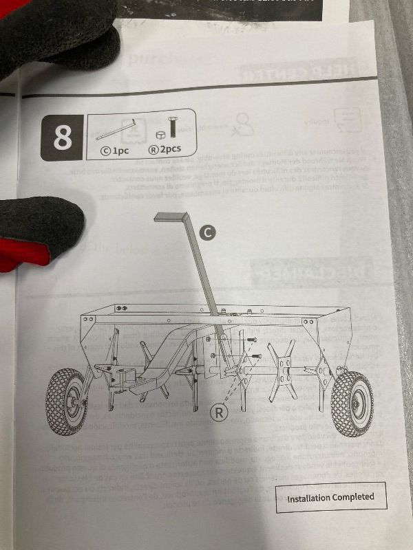 Photo 1 of *Scratched up* YITAMOTOR 40" Tow Behind Lawn Plug Aerator with Universal Hitch; Designed to Pull Behind Lawn & Garden Tractors