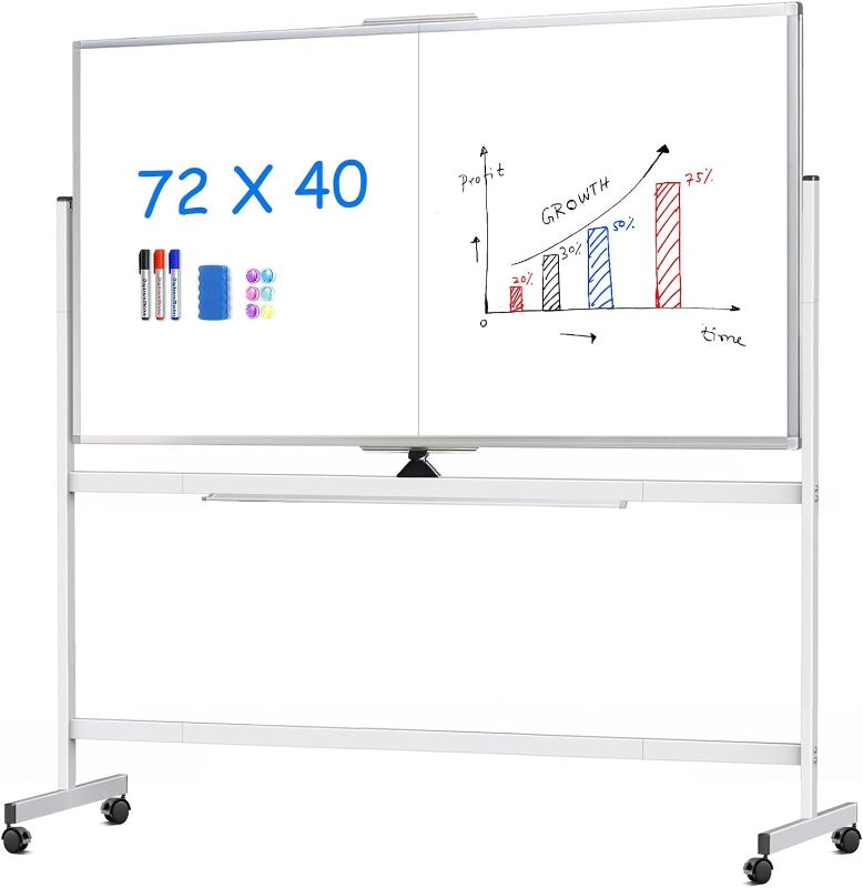 Photo 1 of *Similar Item* *Dent in board* Rolling Whiteboard