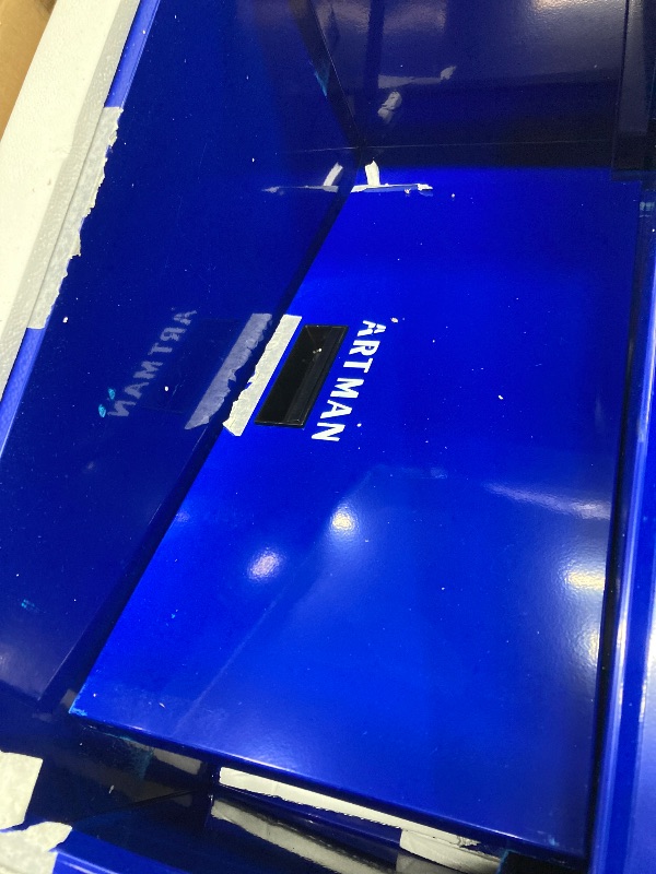 Photo 1 of *Piece may be broken?*SPOFLYINN Mechanics Rolling Storage Cabinet 4 Drawer Tool Chest Cart with Wheels for Repair Projects Workshop Home Alloy Steel Blue