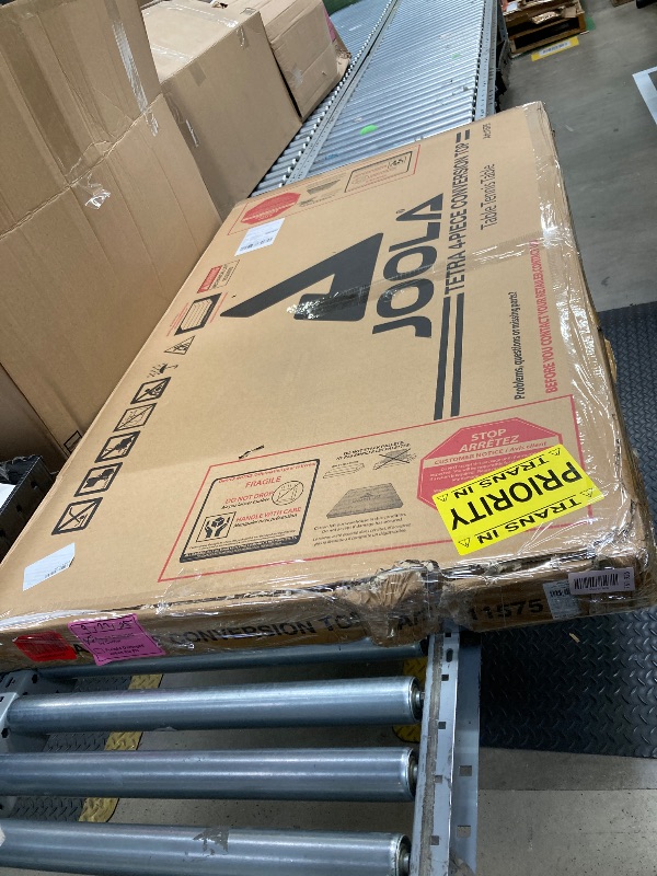 Photo 1 of *Heavy* JOOLA Tetra - 4 Piece Ping Pong Table Top for Pool Table - Includes Ping Pong Net Set - Full Size Table Tennis Conversion Top for Billiard Tables - Easy Assembly & Compact Storage - Incl. Foam Backing