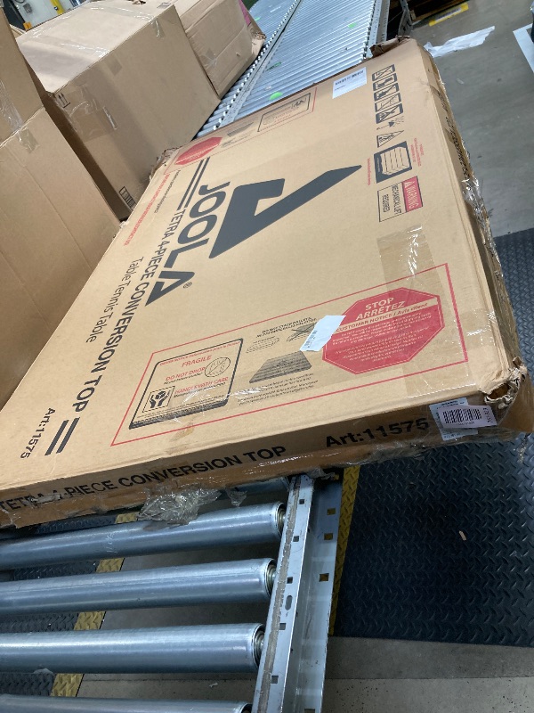 Photo 1 of *Heavy* JOOLA Tetra - 4 Piece Ping Pong Table Top for Pool Table - Includes Ping Pong Net Set - Full Size Table Tennis Conversion Top for Billiard Tables - Easy Assembly & Compact Storage - Incl. Foam Backing