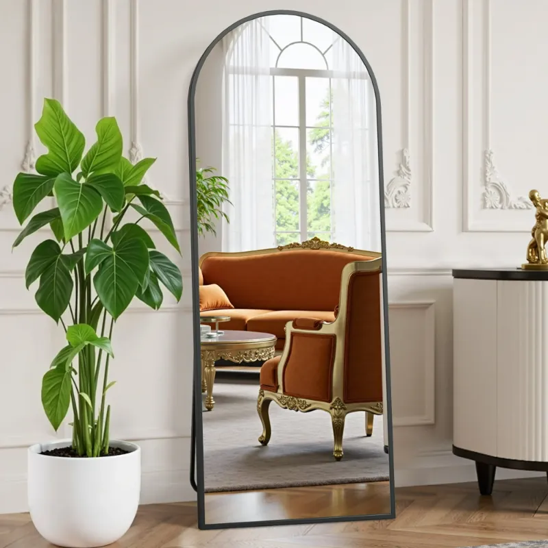 Photo 1 of * Damaged* EDX Arched Full Length Mirror 64"x21" Full Body Mirror Rectangle Free Standing Wall Mounted Leaning Hanging Floor Mirrors, Black