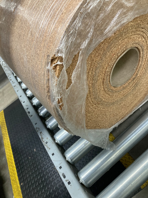 Photo 1 of *Damage to the ends* QEP 72000Q Natural Cork Underlayment Roll - 4 ft. Wide x 50 ft. Long x 6 mm Thick - 200 sq. ft.