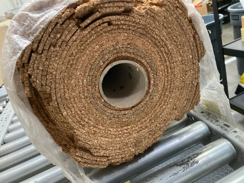 Photo 1 of *Damage to the ends* QEP 72000Q Natural Cork Underlayment Roll - 4 ft. Wide x 50 ft. Long x 6 mm Thick - 200 sq. ft.