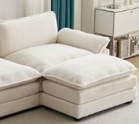 Photo 1 of *Box A Only* Teddy Velvet Sofa Set with Wider Seater