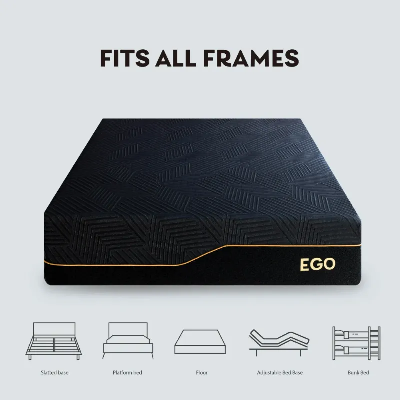 Photo 1 of *FACTORY SEALED* MLILY Ego Black Firm Cooling Gel Memory Foam Mattress, 14 inch King Size Mattress in a Box
