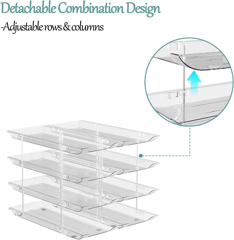 Photo 1 of 
VEGEVIGI Can Storage Organizer for Pantry, Can Holders For Pantry, Canned Goods Food Dispenser, Clear Plastic Soup Can Shelf Rack, 3 Ties