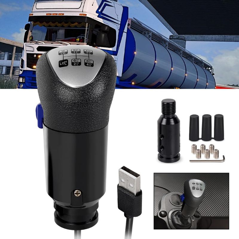 Photo 1 of 
RASTP USB American Truck Simulator Shifter, Gearshift Knob for ATS & ETS2 Games Compatible with Logitech G27 G29 G920 Thrustmaster TH8A Fanatec SQ, PC...