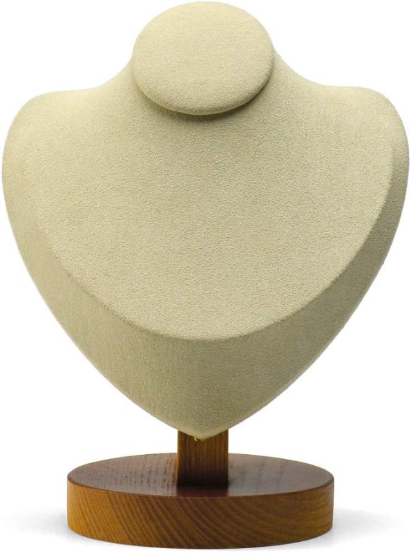 Photo 1 of 
Oirlv Premium Wood Necklace Display Stand Jewelry Showcase Display Bust Chain/Pendant Holder(5.71" W x 7.29" H) (Creamy-white)