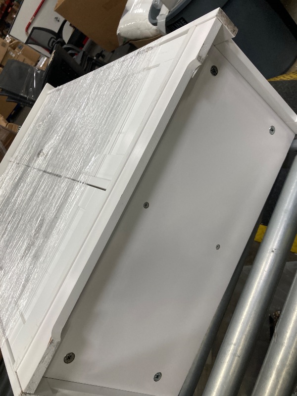 Photo 1 of ***(PARTS ONLY -SELLING AS IS -MISSING PARTS)***
Ktaxon Wooden Bathroom Floor Cabinet, Side Storage Organizer with 4 Drawers, 1 Cupboard & 2-Shelves, White