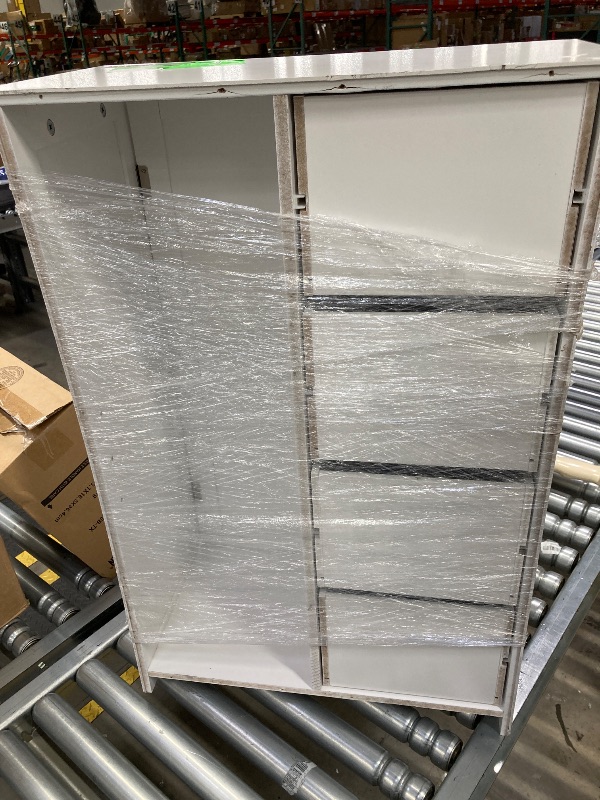 Photo 1 of ***(PARTS ONLY -SELLING AS IS -MISSING PARTS)***
Ktaxon Wooden Bathroom Floor Cabinet, Side Storage Organizer with 4 Drawers, 1 Cupboard & 2-Shelves, White