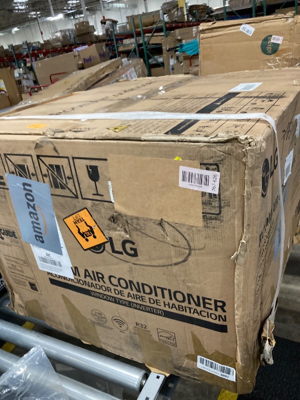 Photo 1 of LG 12,000 BTU Dual Inverter Smart Window Air Conditioner, Cools 550 Sq. Ft., Ultra Quiet Operation, Up to 35% More Energy Savings, Energy Star, with LG ThinQ, Amazon Alexa and Hey Google, 115V