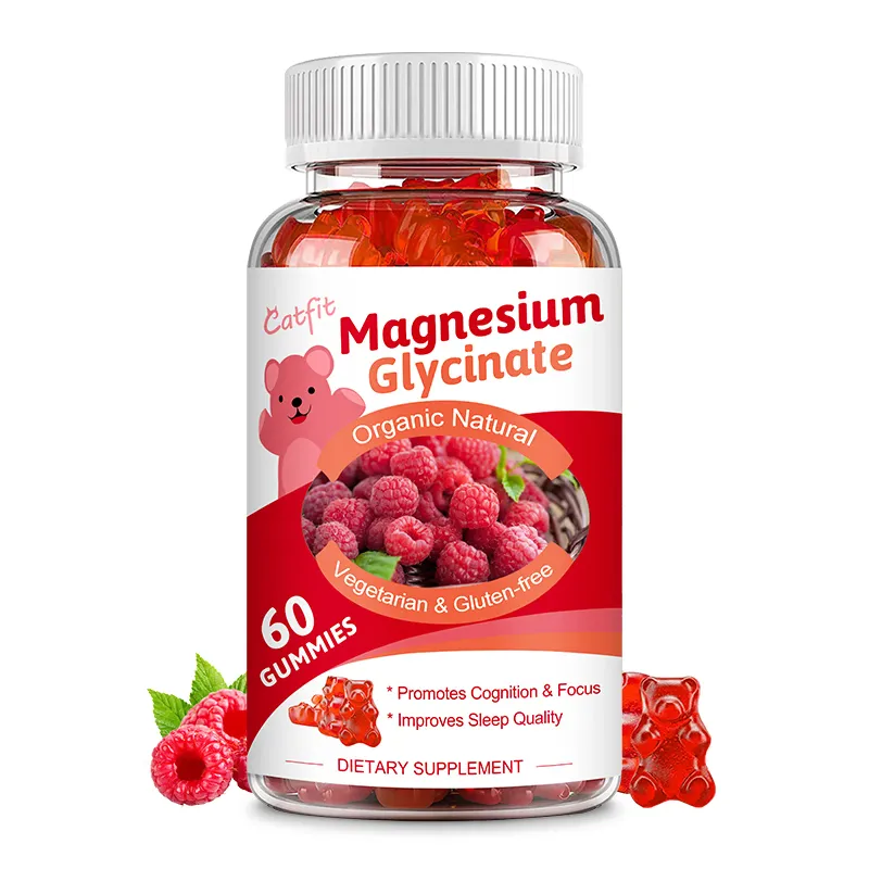 Photo 1 of (2 Pack)Catfit Magnesium Glycinate Gummies - 500mg Magnesium Supplement, for Mood,Sleep,Immune