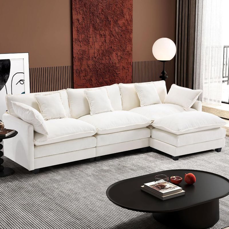 Photo 1 of ***BOX 1 OF 3 PARTS ONLY -THIS IS BOX "A" SELLING AS PARTS ONLY*** 
 Homall Modular, DIY Combination Chenille Deep Seat for Living Room, Apartment (White)
