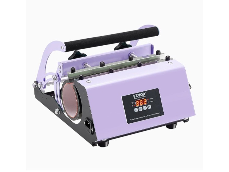 Photo 1 of **DOES NOT HEAT**VEVOR Tumbler Heat Press Machine, 11-30oz Mug Press, Heat Up Fast and Even, Tumbler Press with Sublimation Paper, Tape and Gloves, Temp and Time Setting, for Sublimation Tumblers, Cups, Mugs, Purple