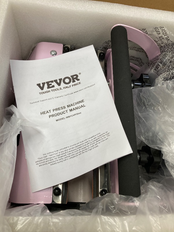 Photo 1 of **DOES NOT HEAT**VEVOR Tumbler Heat Press Machine, 11-30oz Mug Press, Heat Up Fast and Even, Tumbler Press with Sublimation Paper, Tape and Gloves, Temp and Time Setting, for Sublimation Tumblers, Cups, Mugs, Purple
